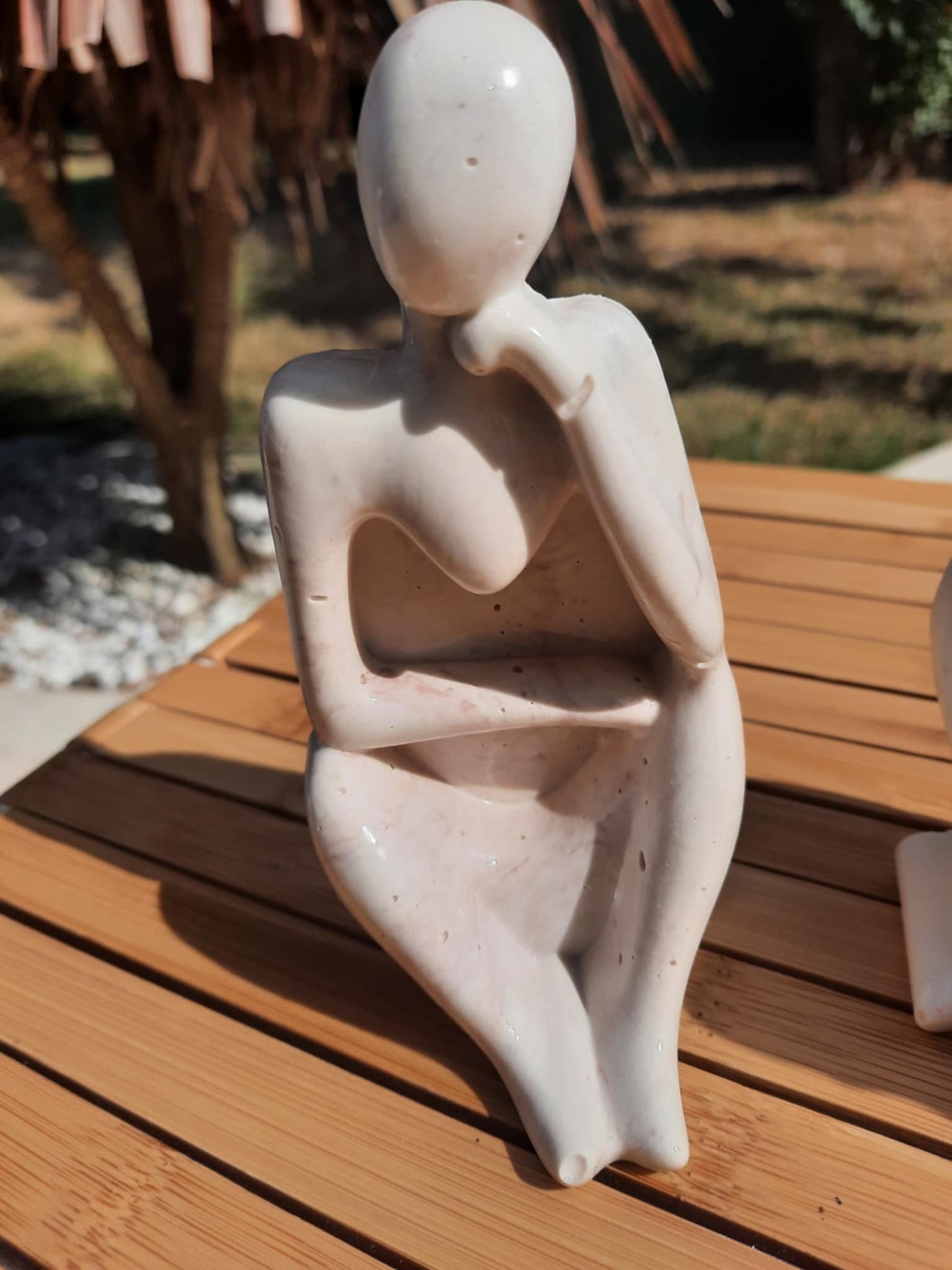 statuette série "Le Penseur" marron