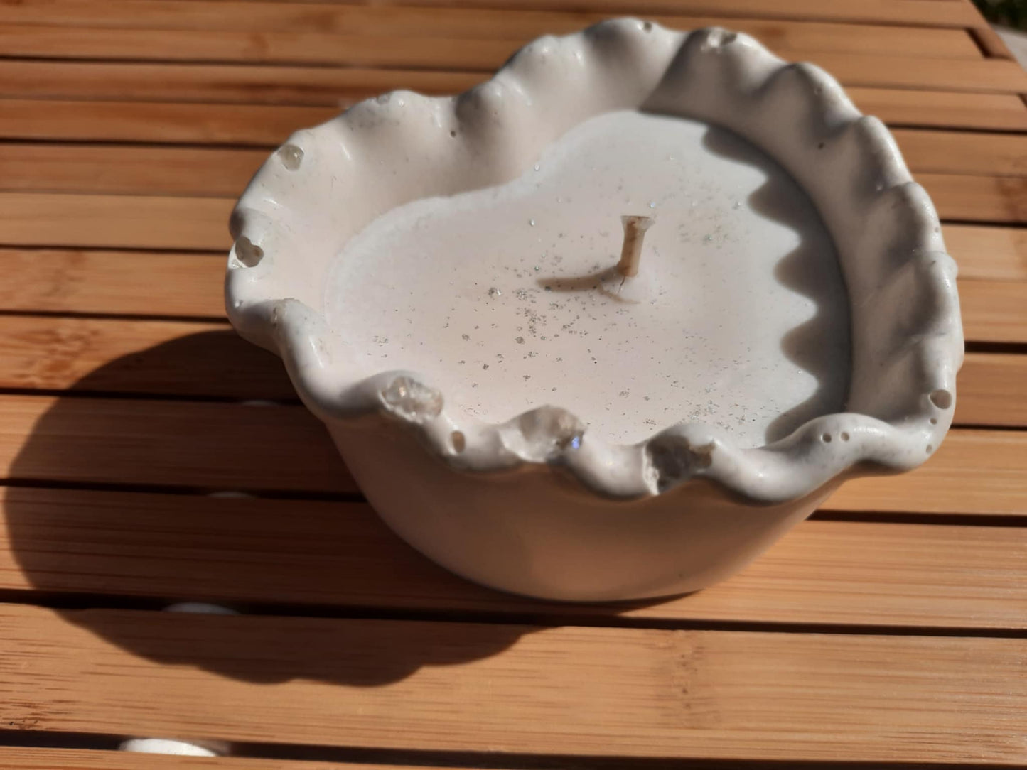 Bougie cœur gaufré