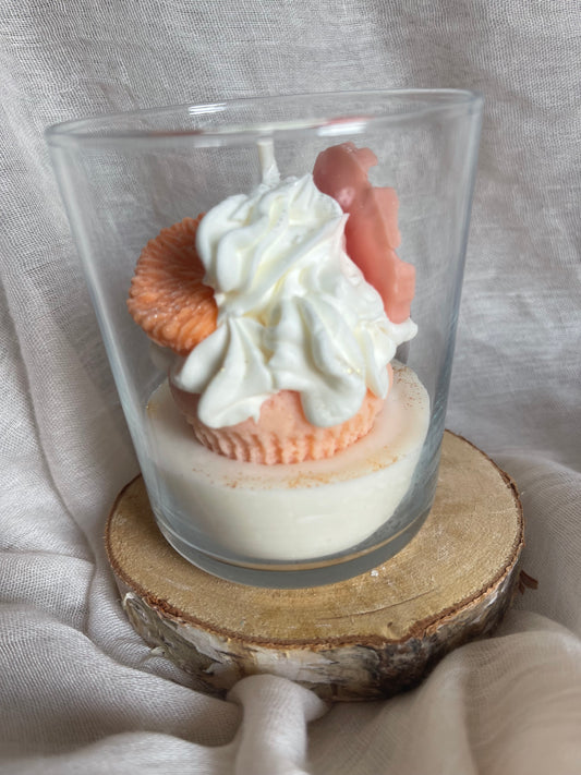 Bougie cupcake fleur d'oranger