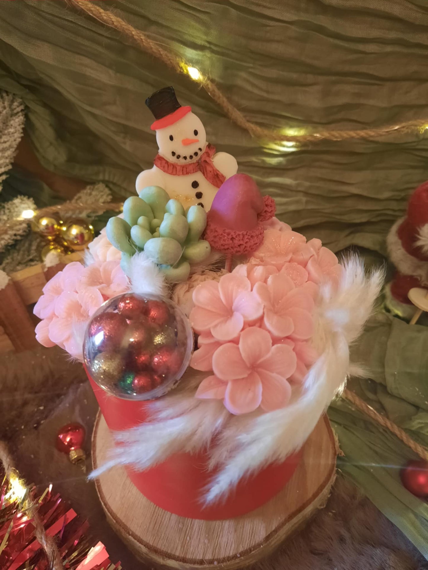 Composition florale de noël n°64