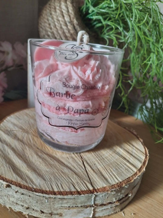 Bougie chantilly Barbe à Papa