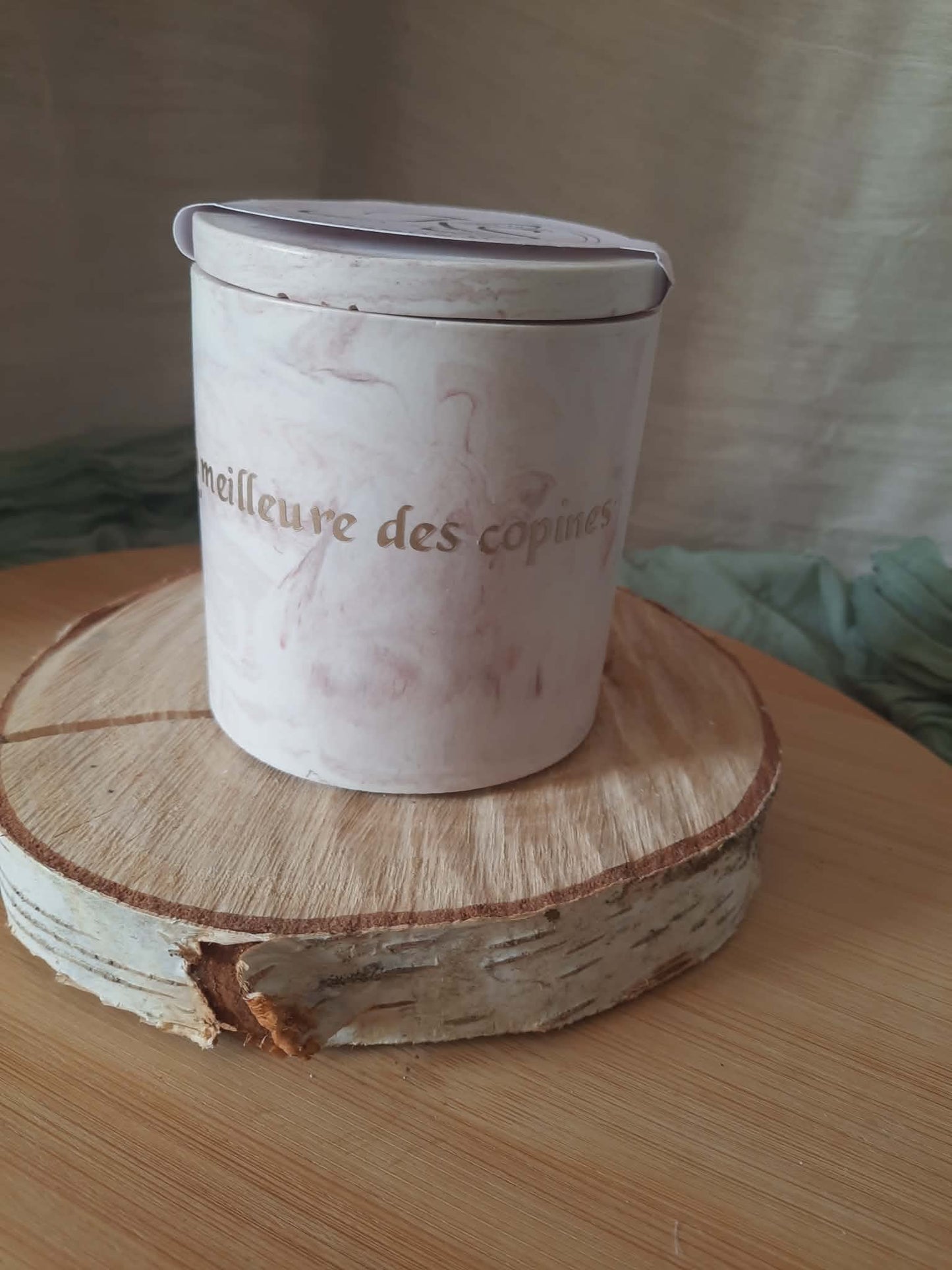 Contenant "PERSONNALISÉ"  pour bougie rechargeable 180 g