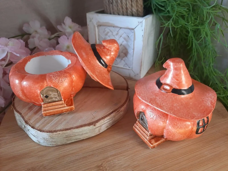 Citrouille Maison de Sorcière – Vide-Poche & Photophore